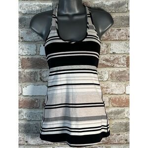 Lululemon Tank Top Womens 4 Cool Racerback Discover Stripe White Deep Indigo